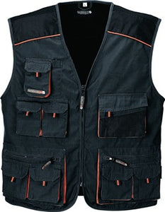 Weste Gr.58 dunkelgrau/schwarz/orange TERRATREND