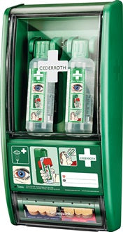 Augenspülstation 2 x 0 5 l 1 x Pflasterspender CEDERROTH