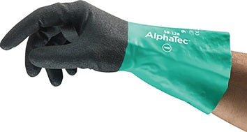 Chemiehandschuhe Alphatec 58-128 Gr.8 grau EN 374 EN 388 PSA III ANSELL