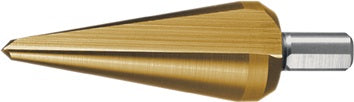 Blechschälbohrer Bohrber.5-25 4mm HSS TiN Gesamt-L.87mm Z.2 RUKO
