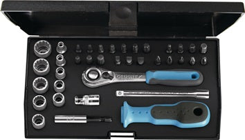 Steckschlüsselsatz D 20 KAU-20 37-tlg.1/4 Zoll SW 3/16-1/2 Zoll Z.40 12KT GEDORE