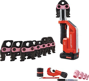 Akkupressmaschine ROMAX Compact TT MaxiPro 1/4-1.1/8 Zoll Set 1x2 Ah Akku EU