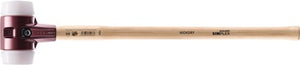 Vorschlaghammer SIMPLEX Kopf-D.125mm mittelhart Superplastik weiß Hickory HALDER
