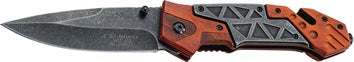 Rettungsmesser Klingen-L.92mm Heft-L.127mm 219mm Pakkaholz HERBERTZ