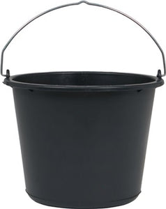 Baueimer 12l schwarz Recycling-Kunststoff