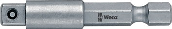 Adapter 870/4 Antriebssechskant 1/4 Zoll Abtriebs-4-KT.1/4 Zoll L.50mm WERA