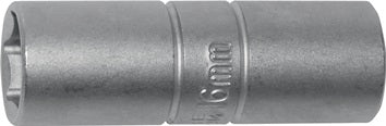 Steckschlüsseleinsatz f.Zündkerzen 1/2 Zoll SW 16mm 6KT L.65mm PROMAT