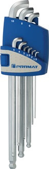 Winkelschraubendrehersatz 9-tlg.Ku.-Halter SW 1 5-10mm kurzer Schenkel PROMAT