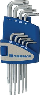 Winkelschraubendrehersatz 9tlg.T9-T45 Ku.-Halter PROMAT