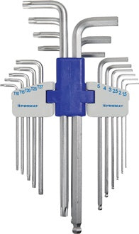Winkelschraubendrehersatz 18-tlg.Ku.-Halter SW 1 5-10 mm-T10-T50