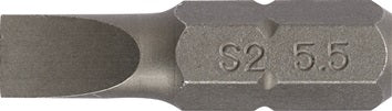 Bit f.Schlitzschrauben 4 5mm L.25mm 1/4 Zoll C6 3 Schneidenstärke 0 6mm PROMAT