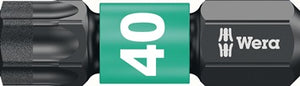 Bit 867/1 IMP DC T40 L.25mm 1/4 Zoll C6 3 Impaktor DC Box m.10 Bits WERA
