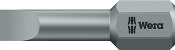 Bit 800/1 TZ f.Schlitzschrauben 8mm L.25mm 1/4 Zoll C6 3 1 6mm zähhart TZ WERA