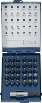 Bitsortiment 31-tlg.Schlitz/PH/PZD/TX m.Magnet u.Spreng-Ri PROMAT