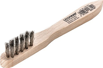 Zündkerzenbürste L.150mm 0 15mm VA-Stahldraht gewellt 3-reihig LESSMANN