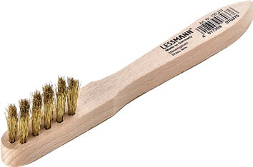 Zündkerzenbürste L.150mm 0 15mm Messingdraht gewellt 3-reihig Btl.LESSMANN