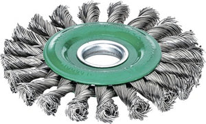 Zopfrundbürste D.115mm Bohr.Drahtstärke 0 5mm VA 14mm 12500min-¹ LESSMANN