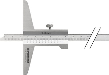 Tiefenmessschieber DIN 862 300mm ger.Schiene 10x4 5mm PROMAT
