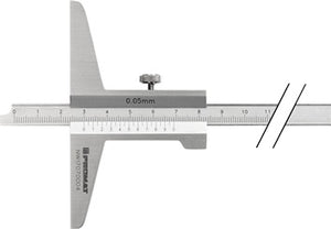 Tiefenmessschieber DIN 862 200mm ger.Schiene 10x4 5mm PROMAT