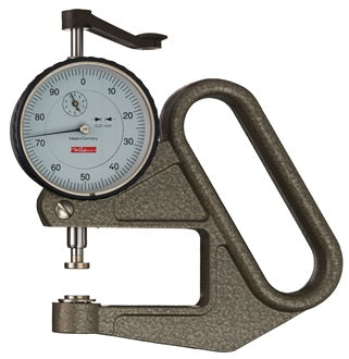 Dickenmessgerät J 50 0-10mm Abl. 0 01mm fl. 10=cmm m. Kal. Käfer