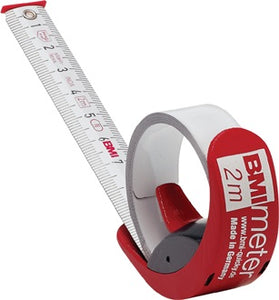 Taschenrollbandmaß BMImeter L.2m B.16mm mm/cm EG II Ku.Linealfunktion BMI