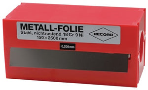 Metallfolie D.0 025mm VA 1.4301 L.2500mm B.150mm
