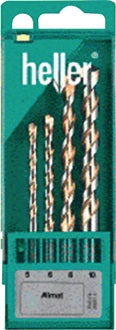 Universalbohrersatz Allmat 4tlg.D.5 6 8 10mm Rundschaft HELLER