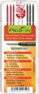 Minenset Pica-Dry 3x graphit 3x rot 2x weiß b.70Grad stabil 8 Minen/Set