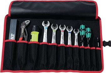 Werkzeugrolltasche 12 Fächer B540xH330mm Nyl.schwarz/rot PARAT
