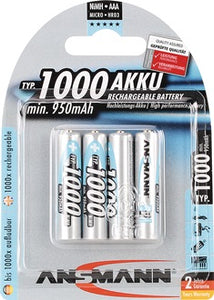 Akkuzelle 1 2 V 1000 mAh R03-AAA-Micro HR03 4 4St./Blister ANSMANN