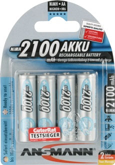 Akkuzelle maxE 1 2 V 2100 mAh R6-AA-Mignon HR6 4 4St./Blister ANSMANN