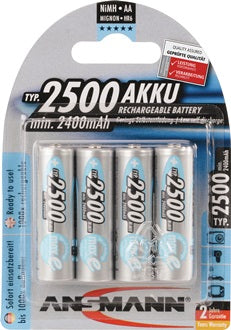 Akkuzelle maxE 1 2 V 2500 mAh R6-AA-Mignon HR6 4 4St./Blister ANSMANN