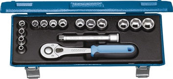 Steckschlüsselsatz 30 JMU-10 16-tlg.3/8 Zoll SW 6-19mm Z.32 6KT GEDORE