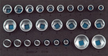 Werkzeugmodul 1500 CT1-19 26-tlg.1/3-Modul Steckschlü.1/2 Zoll GEDORE