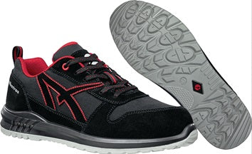 Berufsschuh CLIFTON ST LOW Gr.41 schwarz/rot hydrophobiertes Leder
