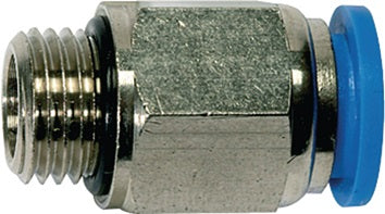 Gerade Steckverschraubung Bl.Ser.AG G 1/4 Zoll SW 10mm m.O-Ring u.a6-KT.zyl.
