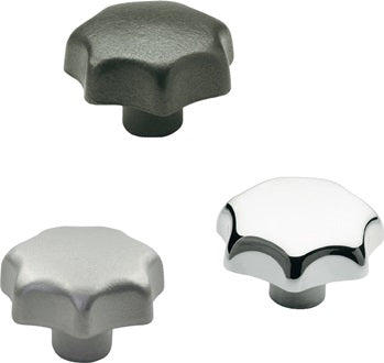 Sterngriff DIN 6336 m.Gewindebuchse Ku.d1 63mm d2 M 12mm