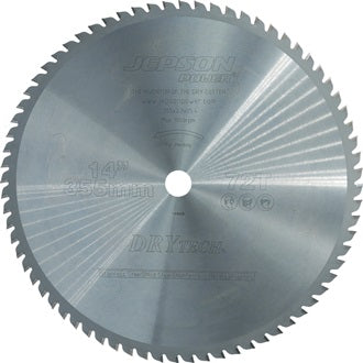 Metallkreissägeblatt 355/72Z D.355mm B.2 2mm HM Bohrungs-D.25 4mm Z.72 JEPSON