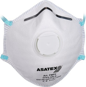 Atemschutzmaske FFP 2/V NR D m.Ausatemventil 15ST/Box ASATEX