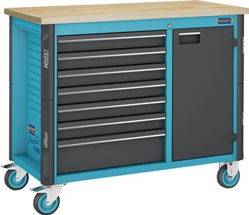 Wkz.wagen 179NW-7 B1150xT600xH964mm 450kg 7 Schubl.unbestückt Stahlbl.HAZET