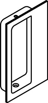 Schiebetürmuschel 539B PA 98 signalweiß ma rechteck.TS ab 19mm f.HLT