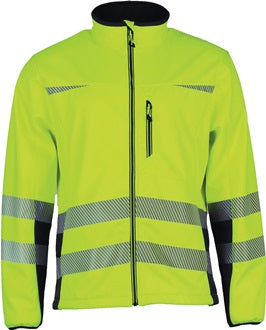 Warnschutz-Softshelljacke Prevent® Trendline Gr.XL gelb/schwarz