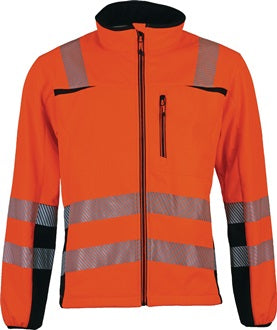 Warnschutz-Softshelljacke Prevent® Trendline Gr.XL orange/schwarz