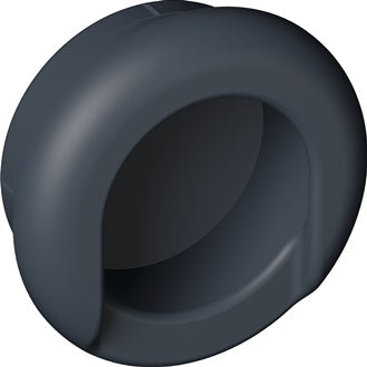 Einlassmuschel 535MLB PA ma 92 grau L.42mm B.42mm HEWI