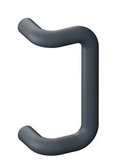 Stoßgriff 550.30GKLT PA ma Farb-Nr.92 A.210mm L.240mm B.120mm HEWI