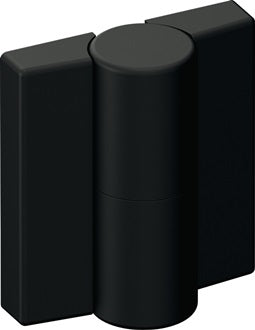 Scharnier DIN li.H.52mm B.47mm PA m.Metalleinleger tiefschwarz ma HEWI