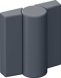 Scharnier DIN li.H.52mm B.47mm PA m.Metalleinleger anthrazitgrau ma HEWI