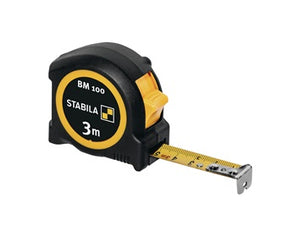 Taschenrollbandmaß BM 100 L.3m B.16mm mm/mm EG II ABS/TPE Metall-Clip STABILA