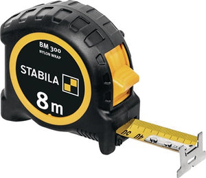Taschenrollbandmaß BM 300 L.8m B.27mm mm/mm EG II PC-ABS/TPE 1000er-Skala