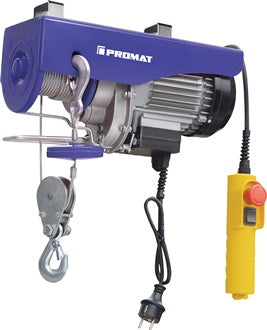 Elektrohebezug Trgf. 200/400 kg Motorleistung 750W Hubh.(Seillänge) 12/6m PROMAT